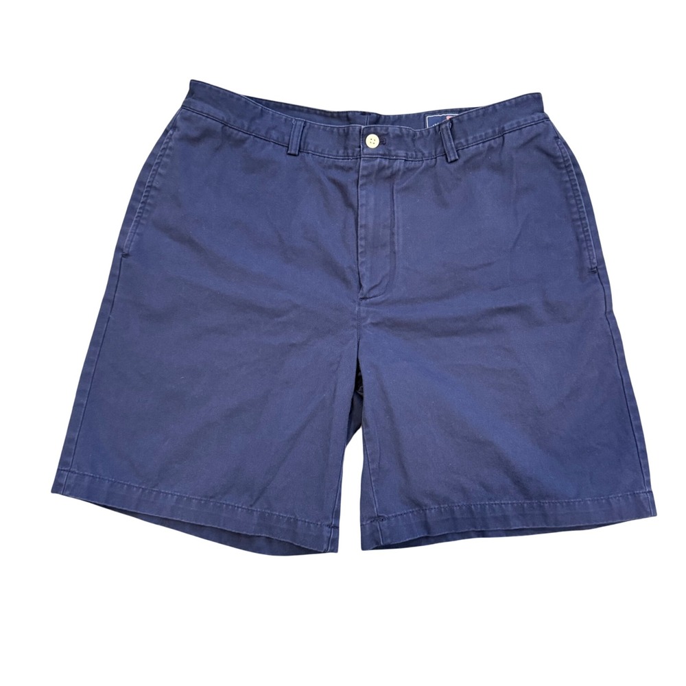 Vineyard Vines Men's Navy Blue Chino Club Shorts Size 36 Cotton Twill